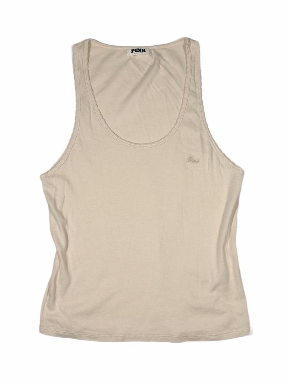 PINK Victoria's Secret Cream Scoop Neck Tank